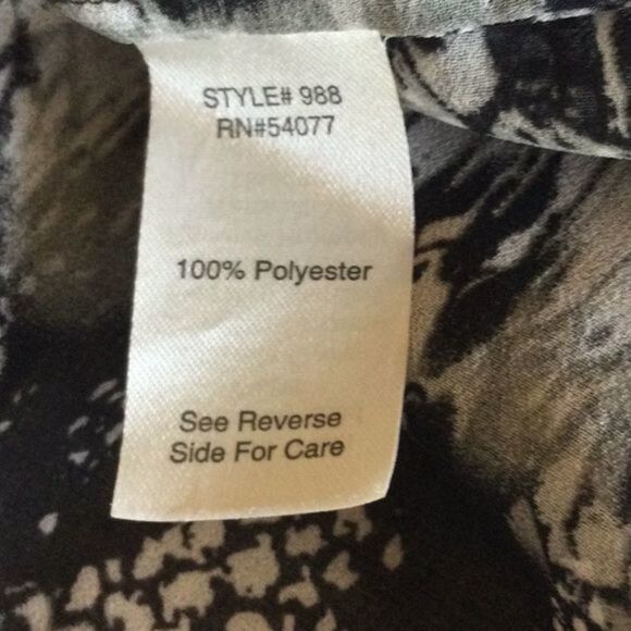 Cabi Semi Sheer Tunic Length‎ Snakeskin Print Blouse S - Picture 9 of 11